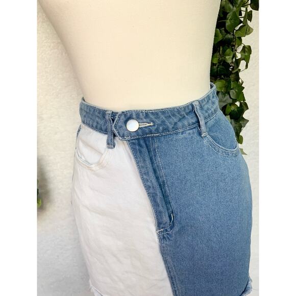 Cloud Ten Cotton Asymmetrical High Waisted Mini Skirt Women's Small - Picture 7 of 9